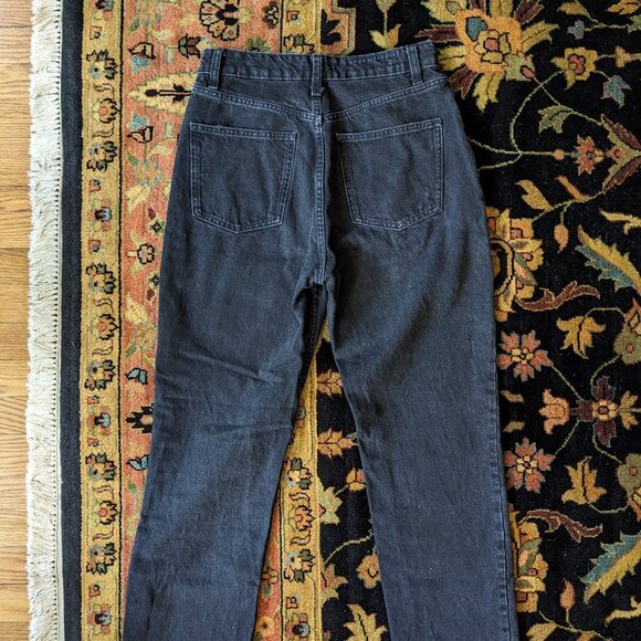 Zara Straight Leg Raw Hem Jeans - Picture 3 of 11